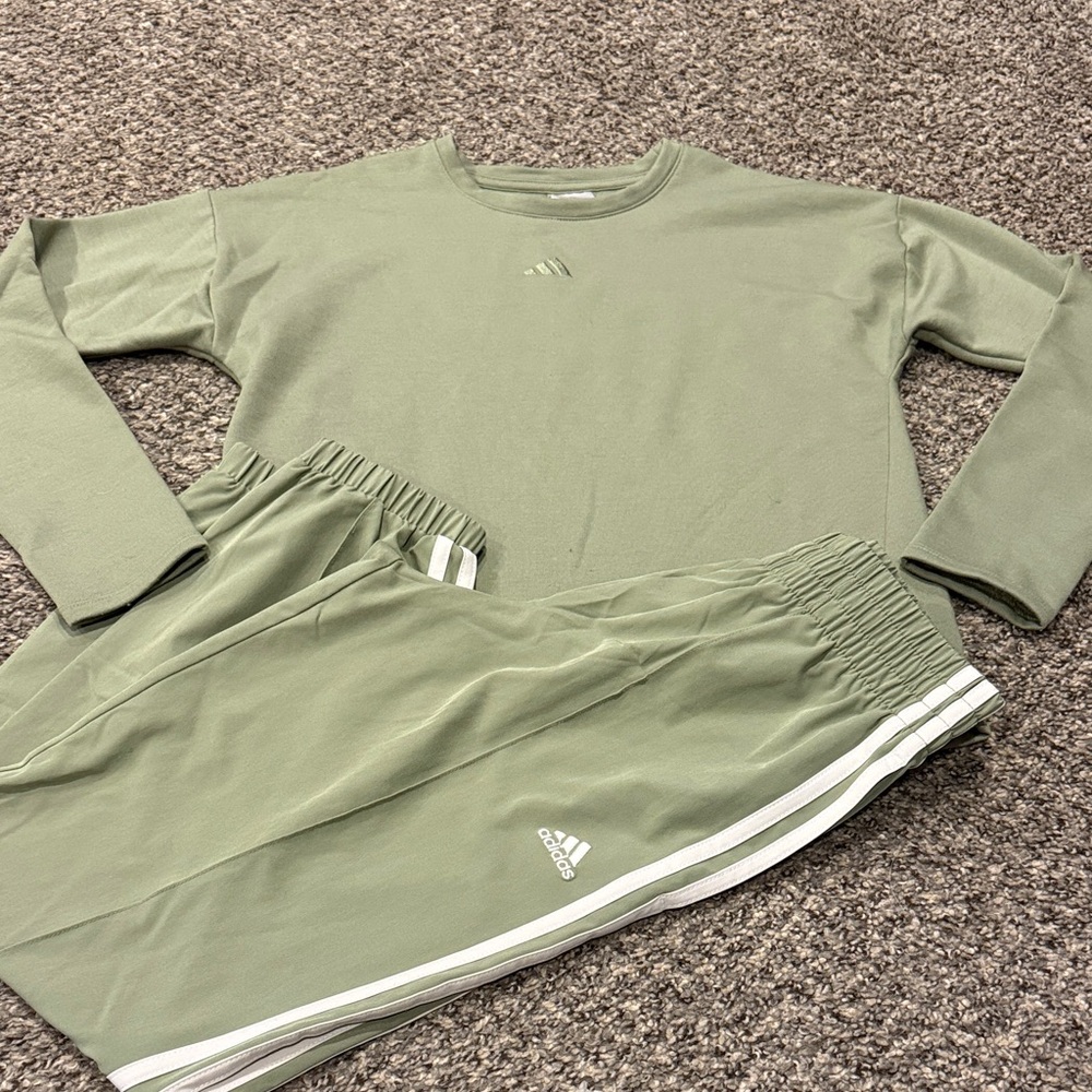 Adidas Olive Green Loungewear Set